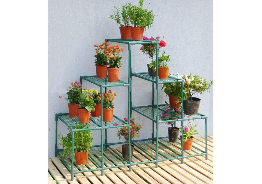 Two-sided Greenhouse Staging Shelves H 112cm W 147cm D 73cm